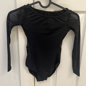 Girls black dance leotard
